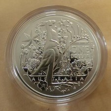 Australia 1$ Kangaroo Emu Coat of Arms 2021 silver 1 oz 99.9%, in capsule
