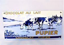 SUPERBE PETITE PLAQUE EMAILLEE BOMBEE  CHOCOLAT PUPIER EMAIL REPLICA -  30x15 cm
