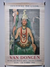Kees Van Dongen Affiche Exposition 1964 Festival De Lyon Exhibition Mourlot