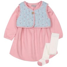 Ensemble bébé robe, gilet