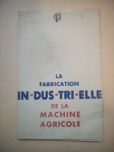 Dépliant ancien machine