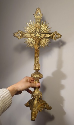 Crucifix ancien bronze - crucifix,