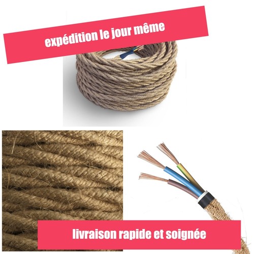 Câble électrique textile