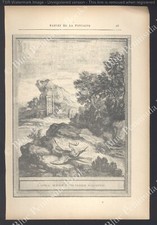 GRAVURE Fables de La Fontaine OUDRY L'oiseau blessé d'une flèche Planche
