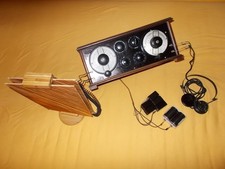 Poste artisanal TSF Superhétérodyne (N° 1), 4 Lampes ersatz, écouteurs "OSA"