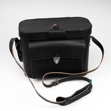 Black vintage 1970 leather bag - black,