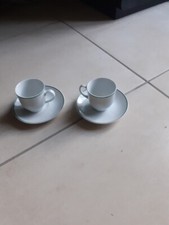 lot de deux tasses à café guy degrenne porcelaine fine