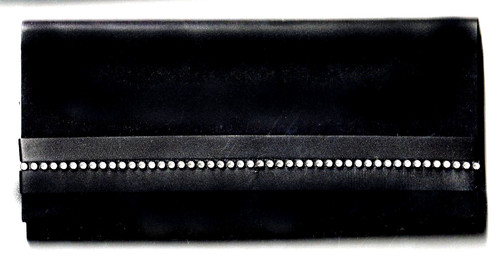Pochette noire satinée - , avec
