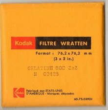 FILTRE Wratten KODAK 76.2 x 76.2 mm gelatine dans sa pochette d'origine