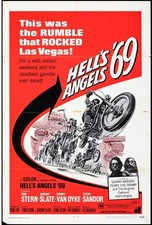 HELL'S ANGELS 69, TOM STERN, MOTOS, REPRO AFFICHE CINEMA VINTAGE HQ