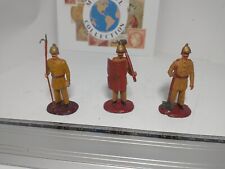 PMPB6-0289 3 figurines sapeurs pompiers en plomb peint russe russie ??