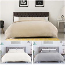 Ensemble Housse Couette 100% Polyester Doux 3 Pièces + 2 Couvre-Oreillers Kit