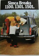 Brochure Chrysler SIMCA breaks 1100 . 1301 . 1501 