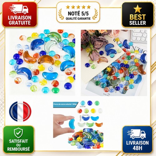 Galets décoratifs verre - décoratifs, en