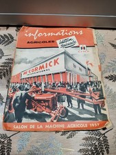 Rare brochure  PROSPECTUS TRACTEUR Mc Cormick IH Salon 57  Années 50 Original 