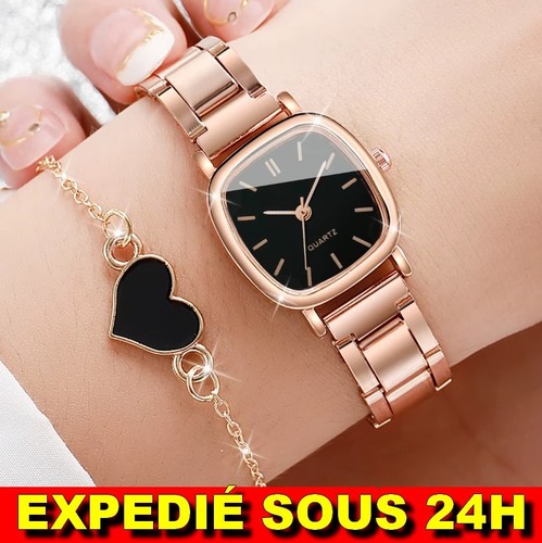 Montre femme carrée - carrée, acier