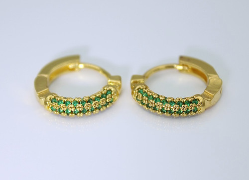 Créoles femme or vert - créoles,