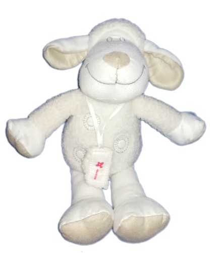 Doudou peluche mouton - peluche, blanc