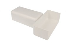 Embout pour goulotte PVC blanc