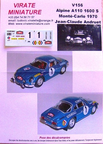V156 alpine a110 1600s - v156,