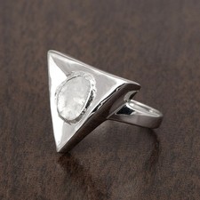 Bague losange polki ancienne - bague,