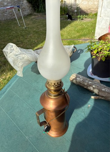 lampe a petrole cuivre