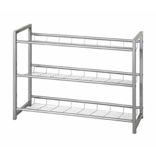 Range-Chaussures 12 Paires "Plase" 80cm Argent