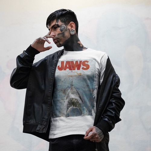 Shirt jaws distressed - t,