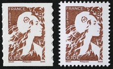 France - 2025 - Marianne de l'Avenir à 0,10€ : 1 gommé + 1 autoadhésif - Neuf**