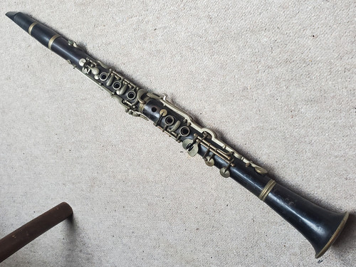 Old wooden clarinet rings - clarinet,