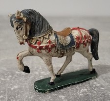 Figurine Cheval Starlux 6017 Serie Clairet Du Moyen Âge Vintage Plastique 