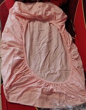 drap housse rose clair pour lit bebe