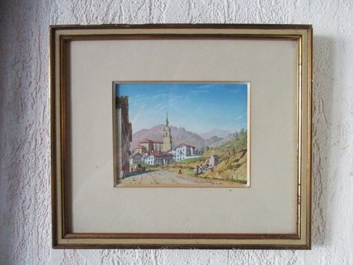 Superbe ancienne aquarelle