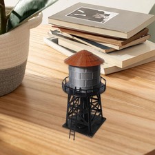 Modèle réduit de château d'eau à l'échelle HO, décoration réalist