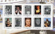 SERIE COMPLETE 10 TIMBRES NEUFS GEORGES BRASSENS- AUTO-ADHESIFS