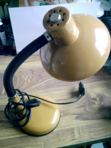 Lampe bureau marron vintage - lampe,