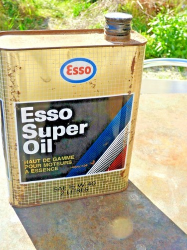 Ancien bidon huile - ancien, esso
