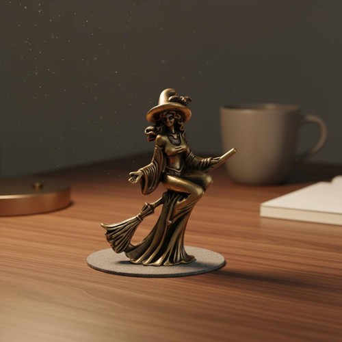 Figurine sorcière laiton - en,
