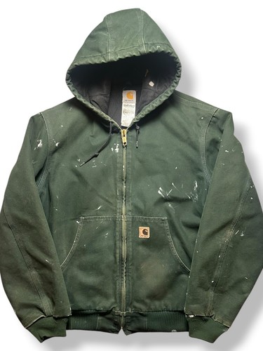 Carhartt green hooded zip