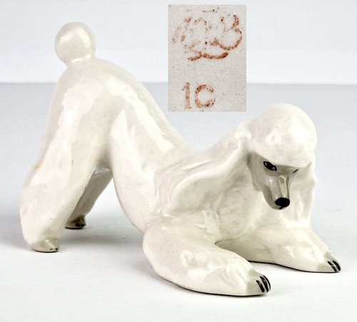 Porcelaine figurine chien - figurine,