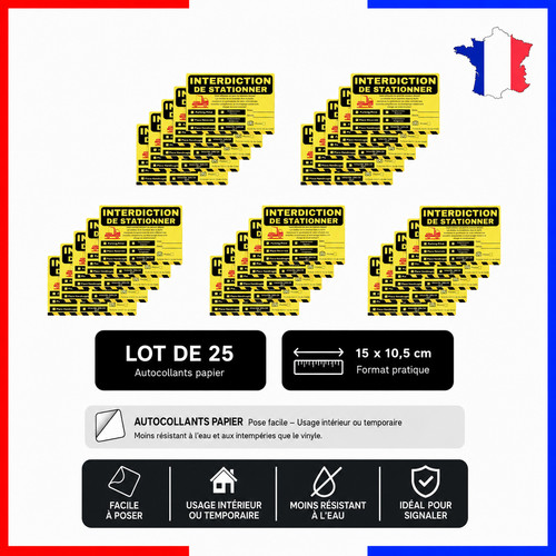 Lot autocollants - de, 25