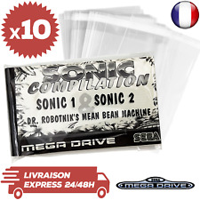 10 Protections Sachet Pochette Refermable Transparente Notice Jeux Megadrive