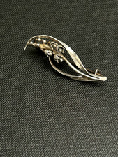 Ancien Broche En Argent Massif