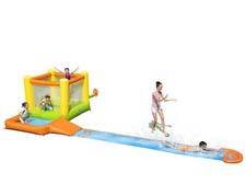 Bestway 53343 Wasserpark Avec Château à Sauter, Toboggan Aquatique & Piscine