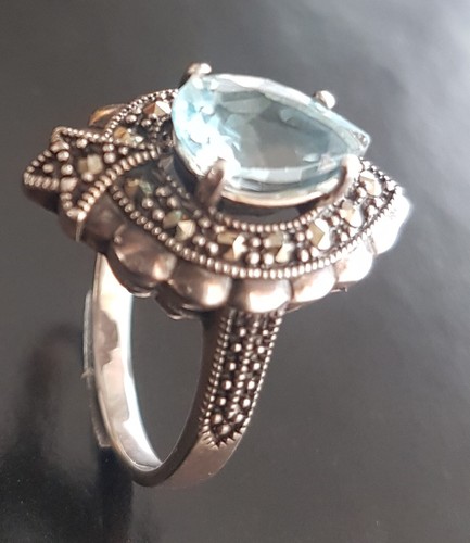 Bague argent marcassite - argent,