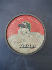ADAM biscuits gaufrettes Paris L'Eventail boîte femina robe élégance 1950 pub !