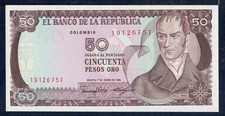 COLOMBIE 50 Pesos Or 1985 Pick 425b Fior Di Stampa - Gian 12