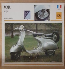 Carte moto ACMA VESPA collection Atlas motorbike