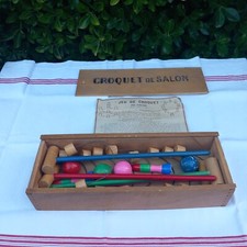 Jouet Ancien - Jeu de Croquet de Salon Ancien Années 1950
