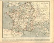 Gravure ancienne carte  historique et géographique XIXème issue livre ( No 18 )